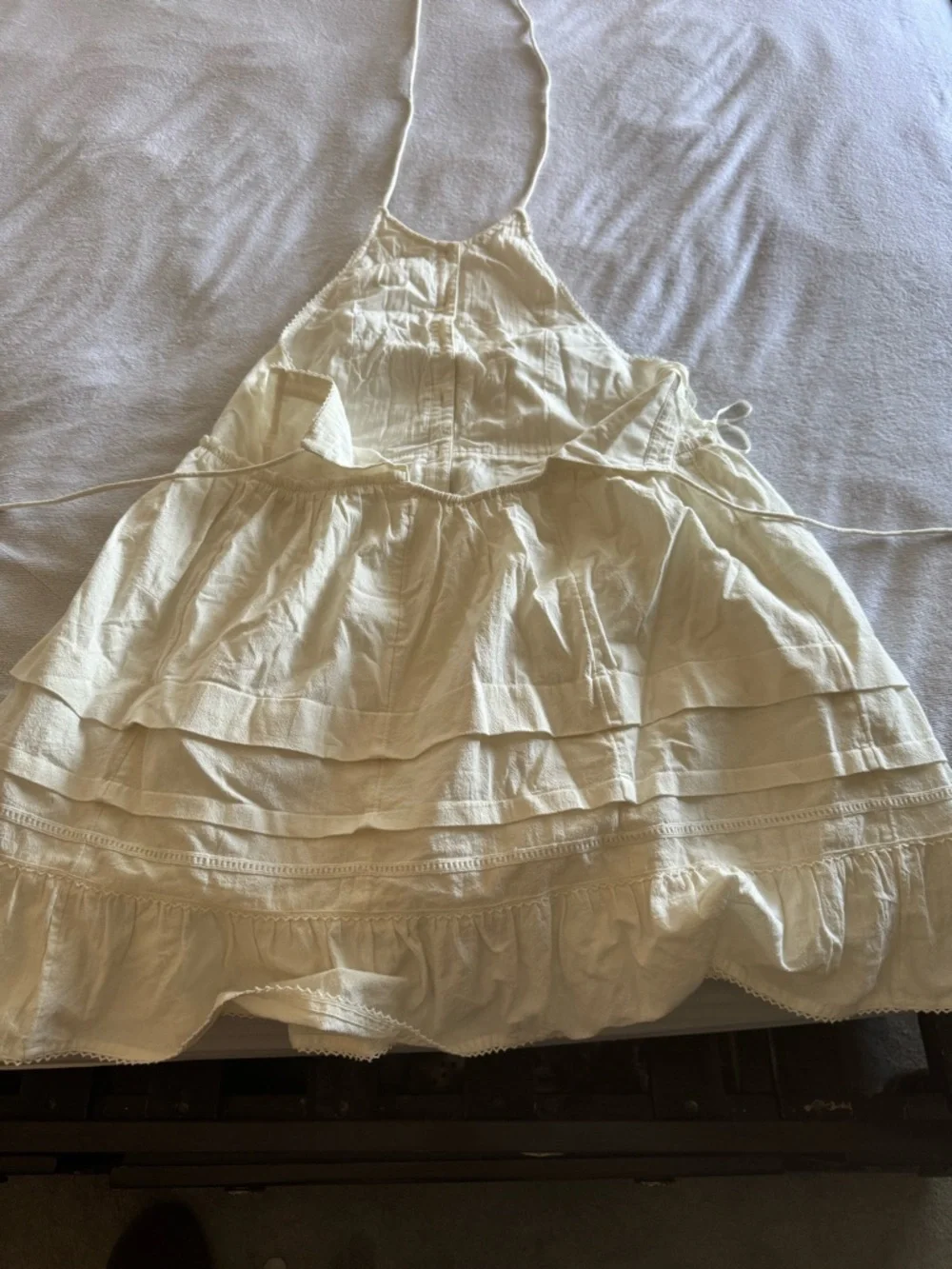 Free People Cream Backless Tiered Halter Dress - Picture 2 of 2
